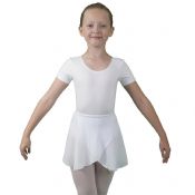 White Chiffon Wrap Ballet Skirt - Adjustable